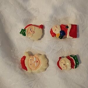 Vintage Santa button covers